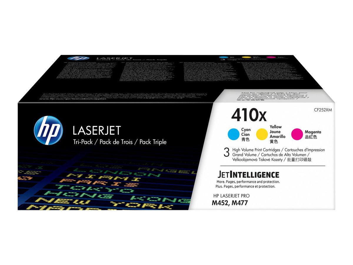 HP 410X (CF252XM) cyan, magenta, gelb Tonerkartuschen, 3er-Set HP 410X (CF252XM) cyan, magenta, gelb Tonerkartuschen, 3er-Set
