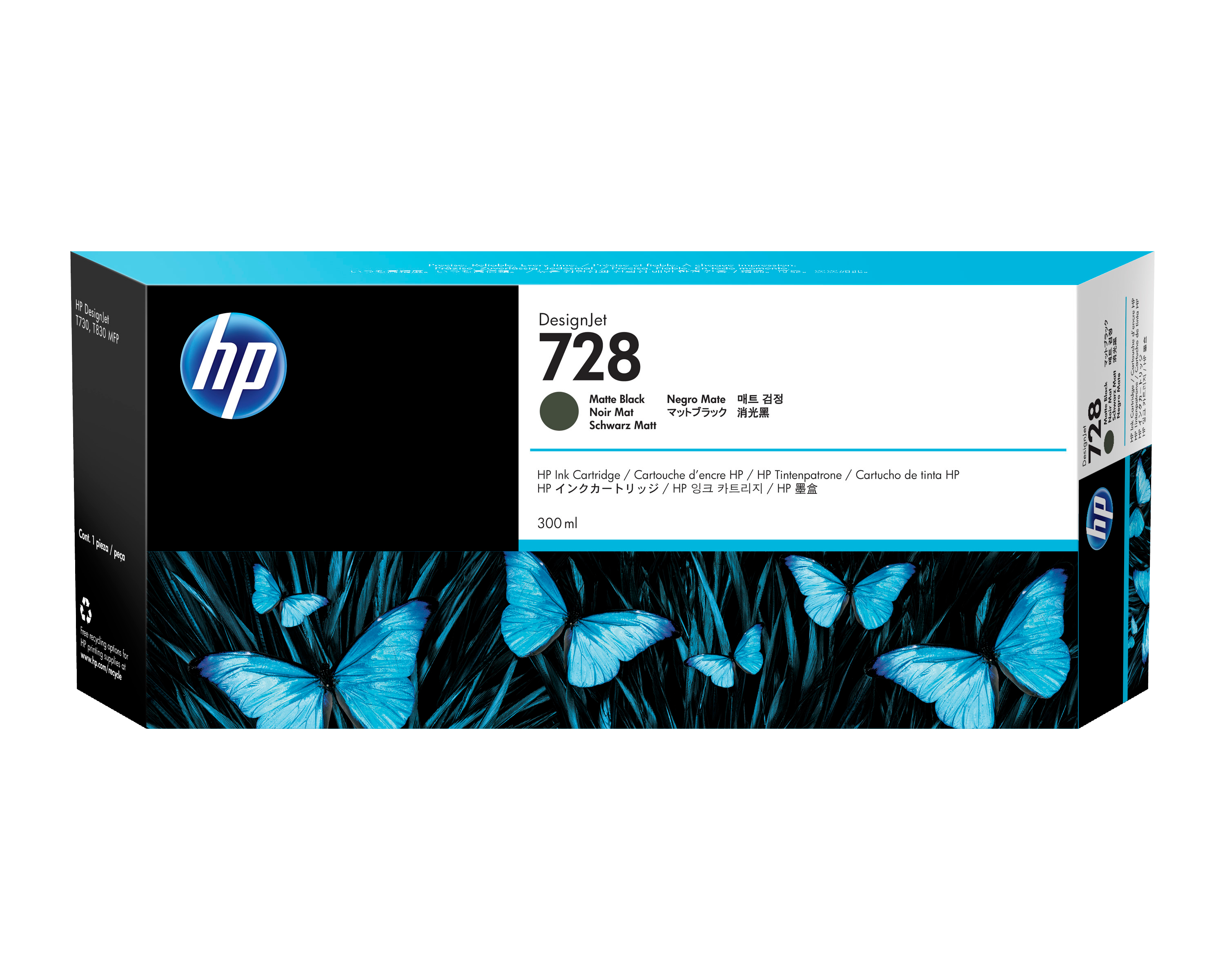 HP 728F9J68A schwarz matt Druckerpatrone