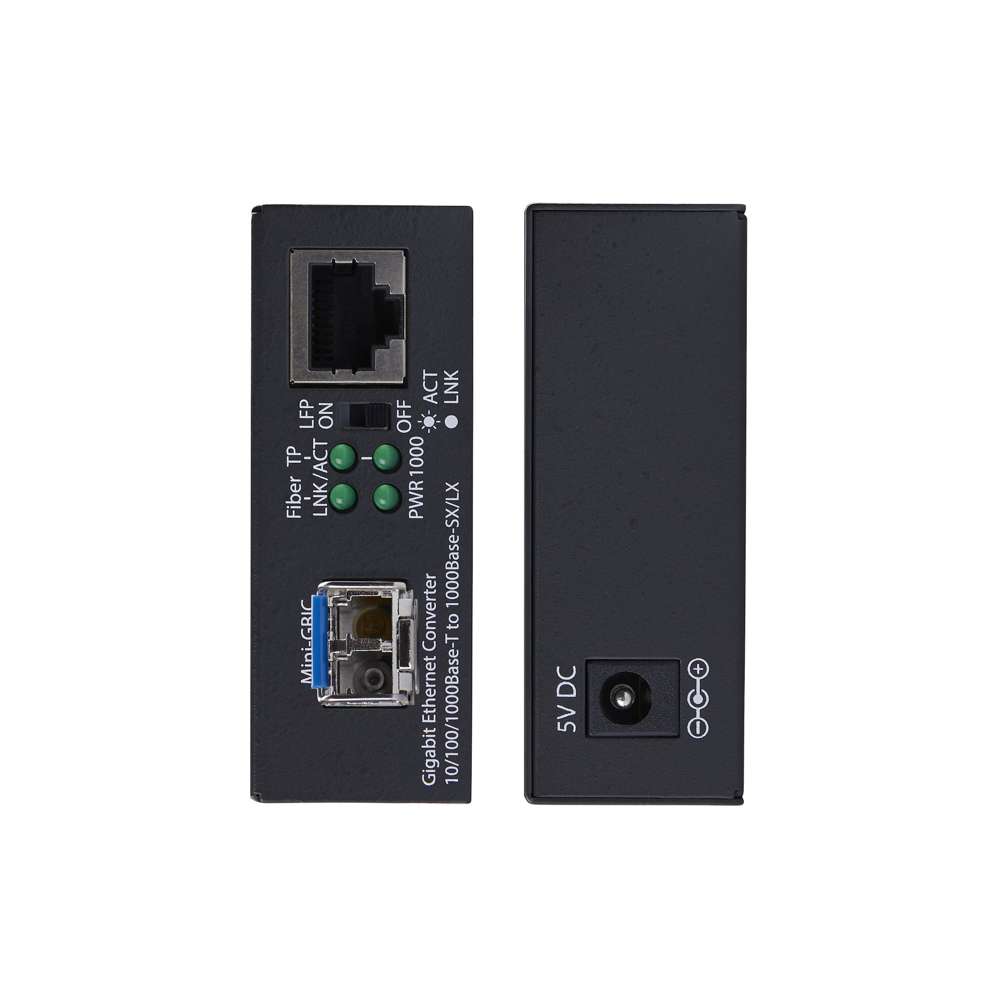 STARTECHCOM Gigabit Singlemode SM LC GlasfaserMedienkonverter 10 100 oder 1000Mbps 20 km RJ45 zu LC Vollmetallgehäuse TAA