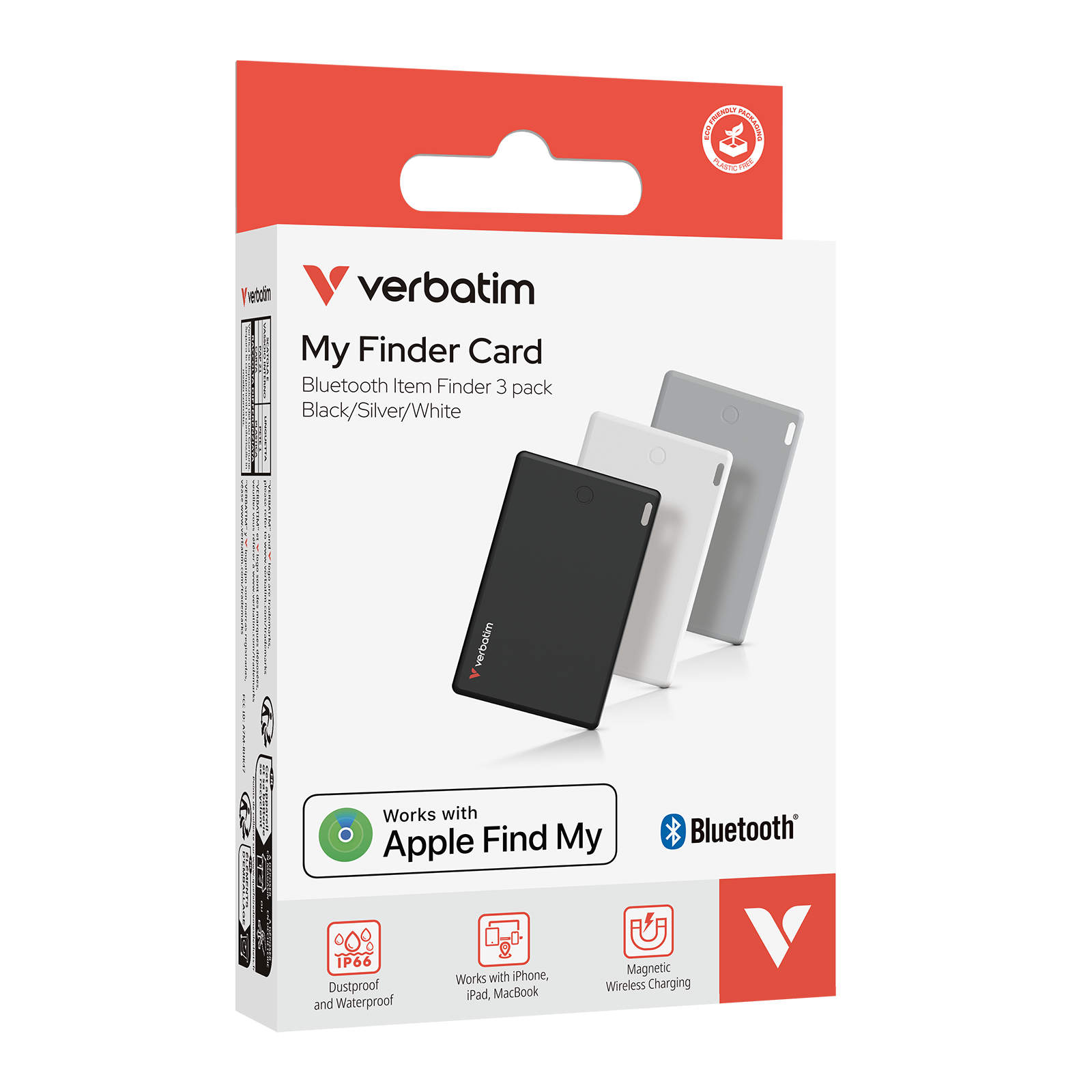 Verbatim My Finder Bluetooth Finder Schwarz Silber Weiß