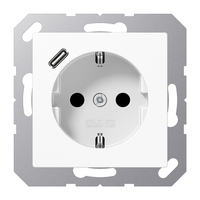 Jung Steckdose SCHUKO A1520-18CWW mit USB Typ C Jung Steckdose SCHUKO A1520-18CWW mit USB Typ C