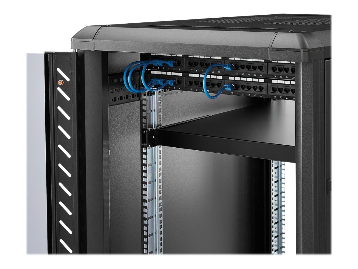 STARTECH.COM 1 HE verstellbarer Schwerlast Fachboden fuer Server Rack/ Schrank bis 80 Kg - Fachboden fuer Serverschrank 1HE