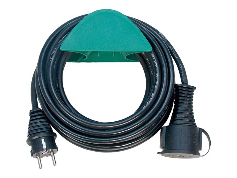 Brennenstuhl Verlängerungskabel 25 m, Gummi, H05RRF 3G1,5, schwarz, IP44