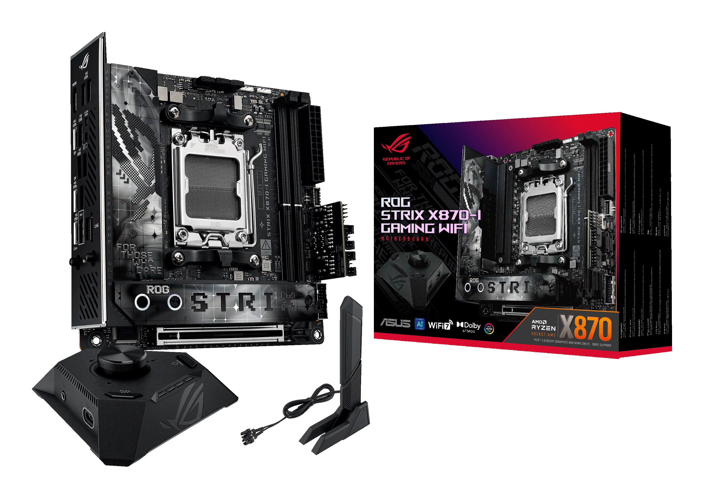 ASUS ROG STRIX X870-I GAMING WIFI Mini‑ITX Socket AM5 Wi‑Fi 7