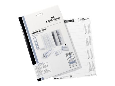 Durable Einsteckschilder Badgemaker 6,7 x 1,7 cm 600 Stück Weiß