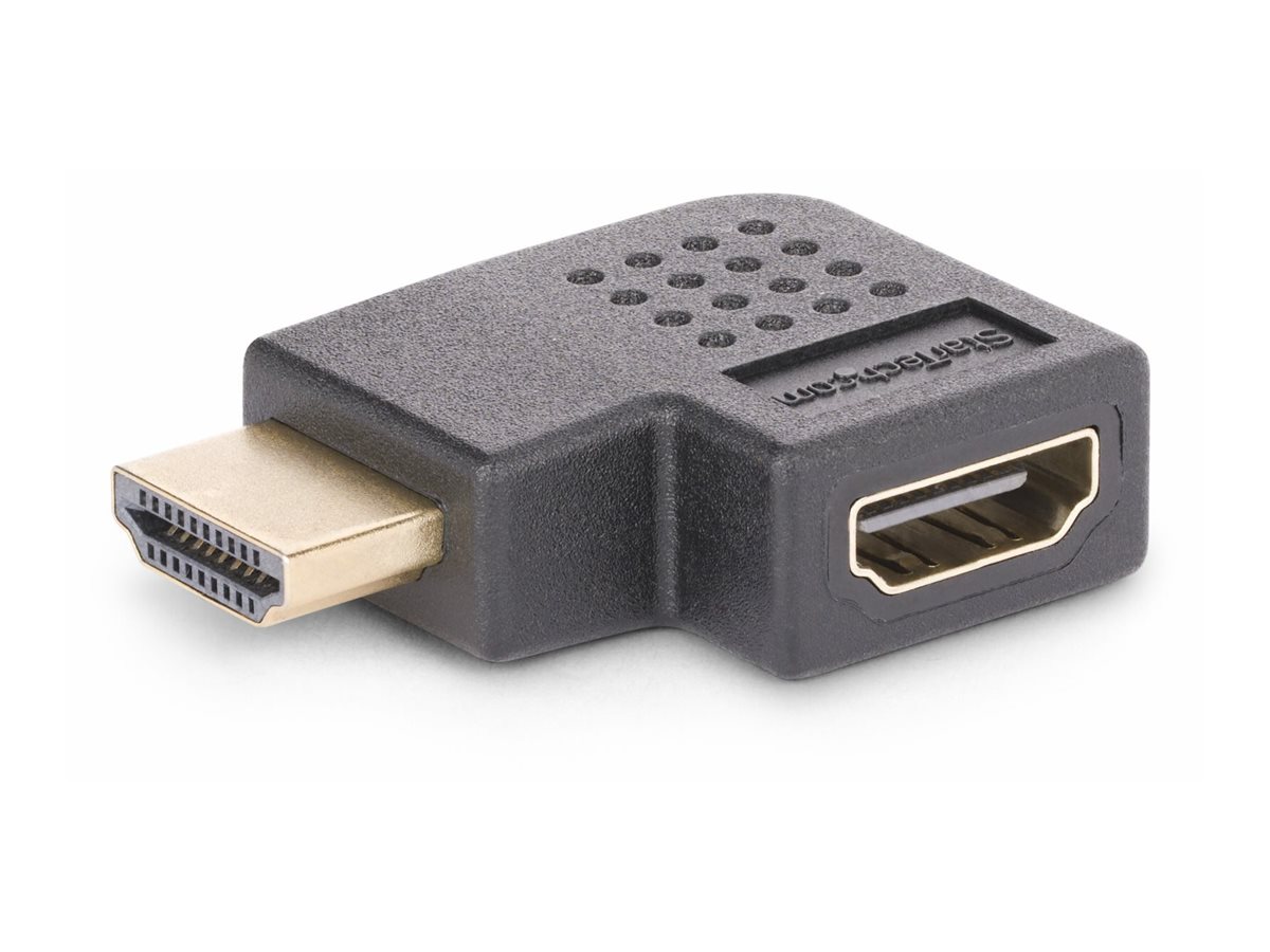 STARTECH.COM HDMI Winkelstecker Horizontaler 90 Grad HDMI 2.0 Port Saver/HDMI Adapter 4K 60Hz Steckeradapter/Verlängerung
