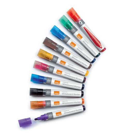 Nobo Liquid Ink Whiteboard-Marker farbsortiert 3,0 mm