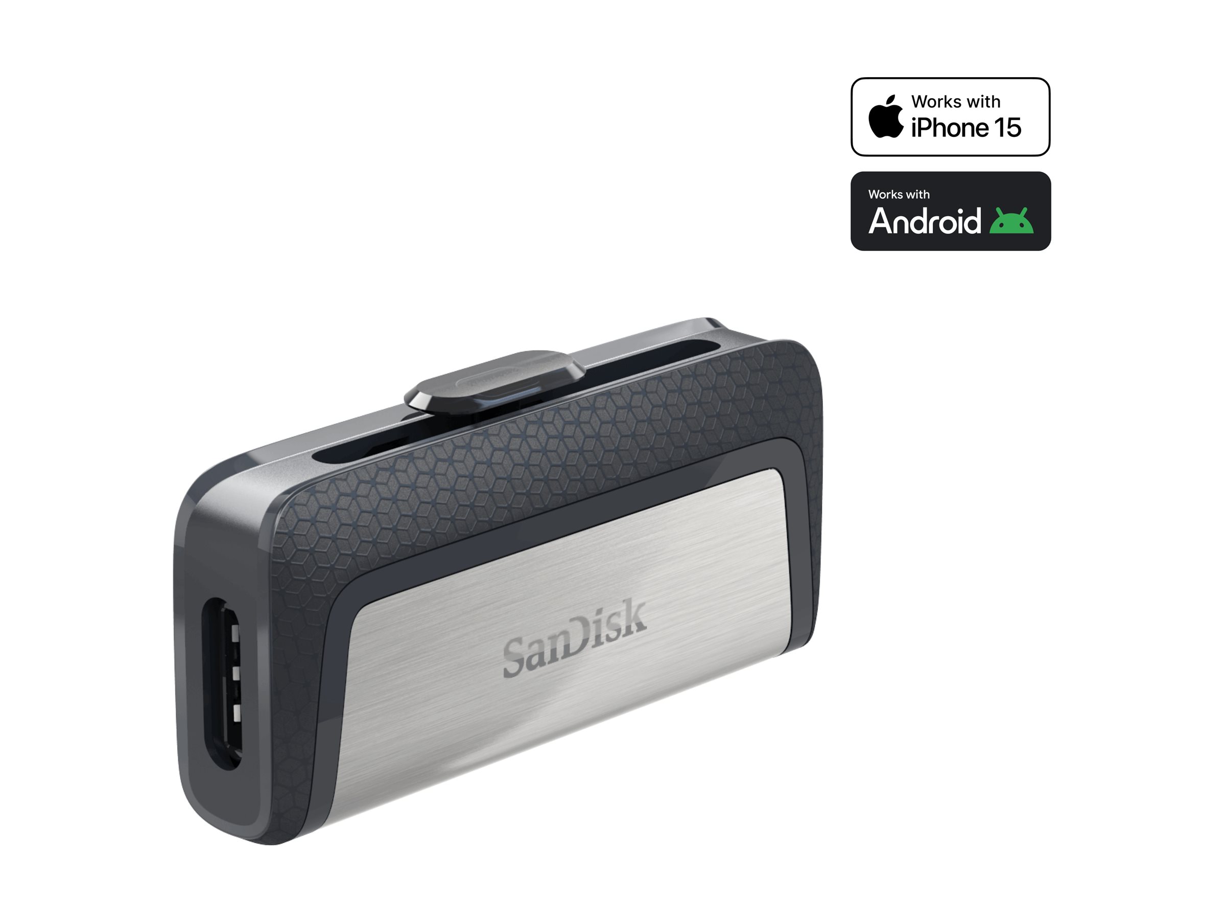 SanDisk USB-Stick Ultra Dual Drive USB Type-C silber, grau 32 GB