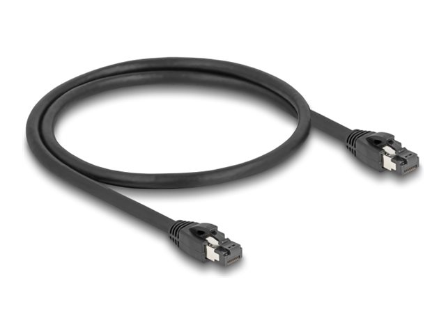 Delock RJ45 Netzwerkkabel Cat.8.1 S/FTP 50 cm bis 40 Gbps schwarz Delock RJ45 Netzwerkkabel Cat.8.1 S/FTP 50 cm bis 40 Gbps schwarz
