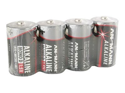 4 ANSMANN Batterien Red Alkaline Mono D 1,5 V