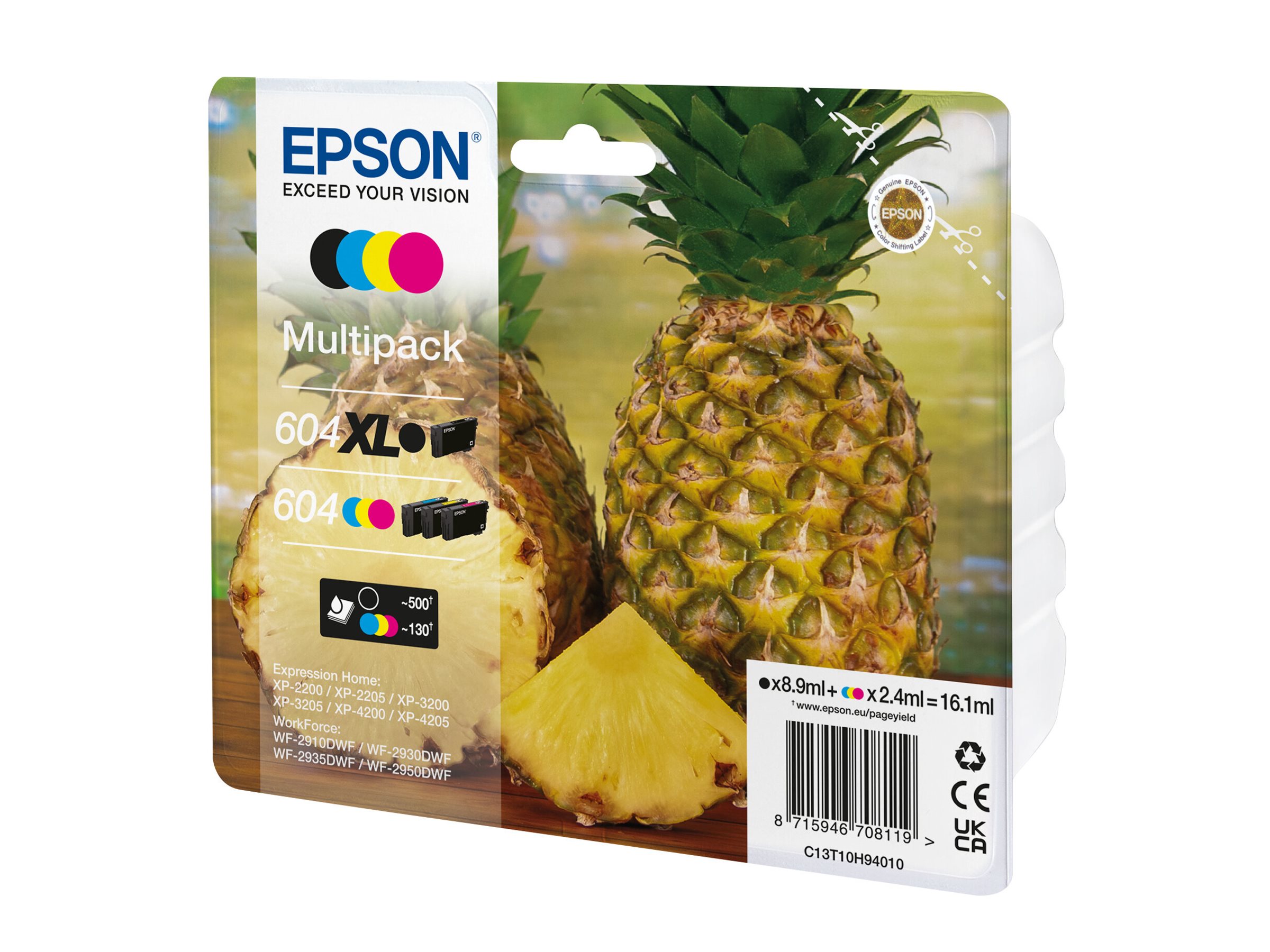 EPSON 604/604XL T10H94  schwarz, cyan, magenta, gelb Druckerpatronen, 4er-Set