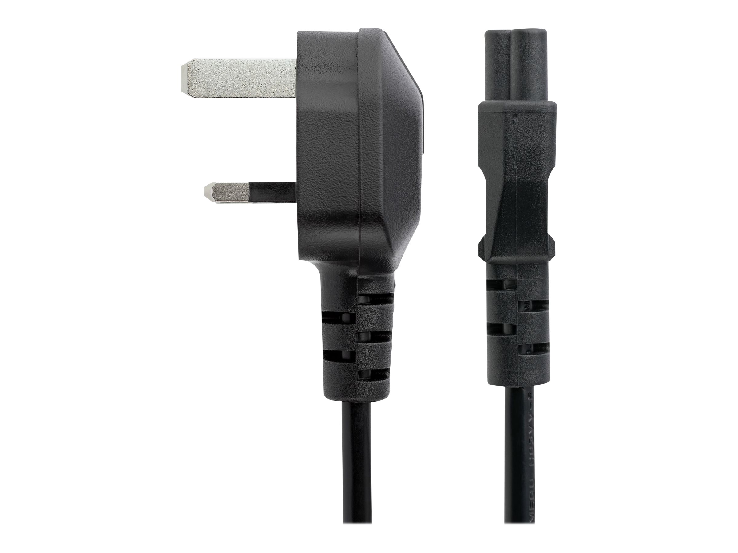 STARTECH.COM 2m Laptop Power Cord - 3 Slot for UK - BS-1363 to C5 Clover Leaf Power Cable Lead