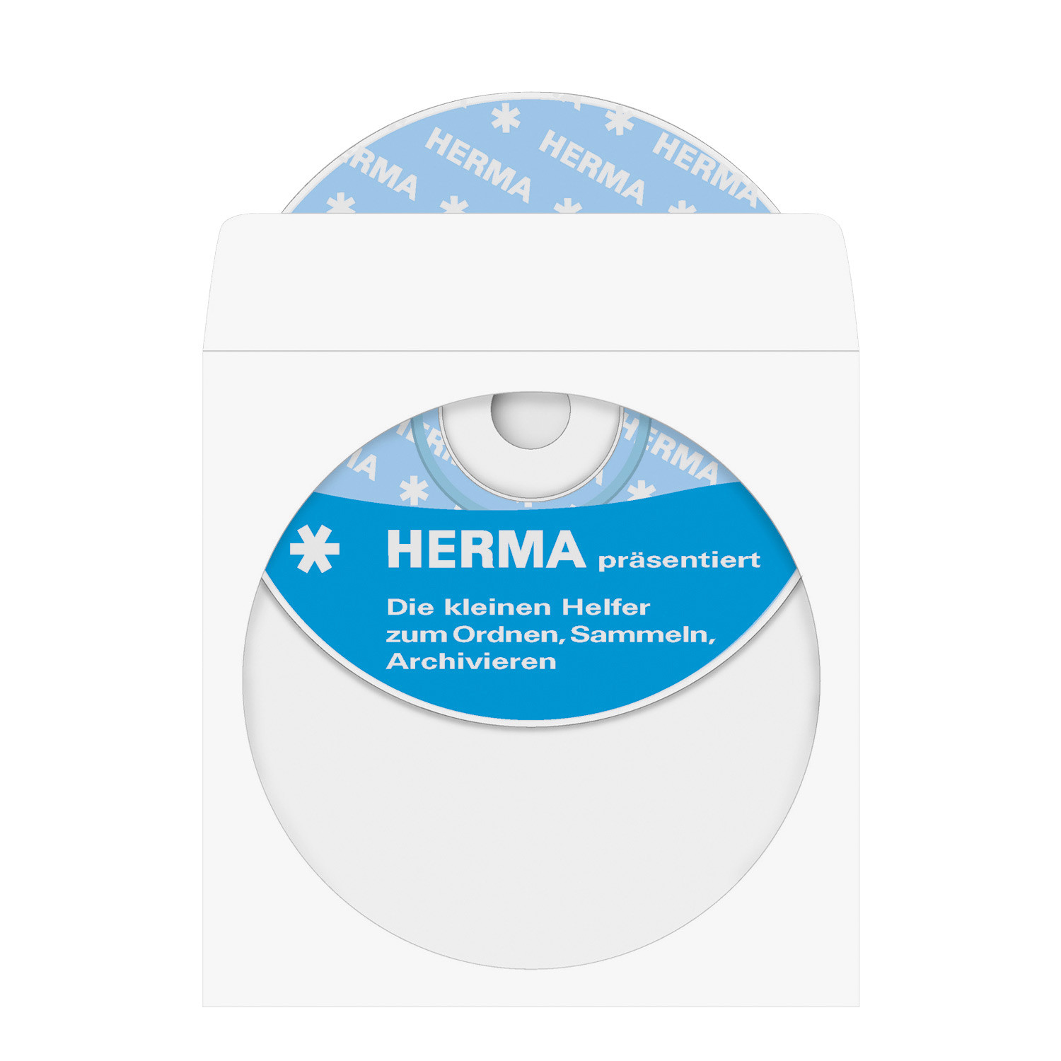 HERMA CD-PapierhÃ¼llen weiÃ mit KlebeflÃ¤che   100 St.