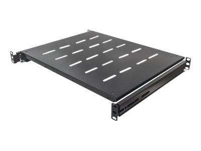 INTELLINET 48,3cm 19 Zoll Fachboden ausziehbar 1 HE 600mm tief 350mm Ablageflaeche schwarz