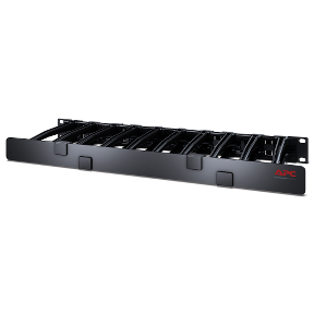APC Horizontal Cable Manager SingleSided with Cover Rack cable management panel with cover Black 1U TAA Compliant