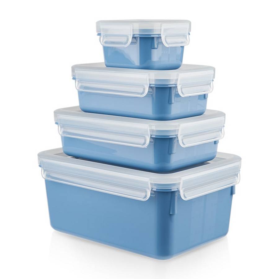 emsa FrischhaltedosenSet CLIP CLOSE blau 0,20,550,82,2 l, 1 Set