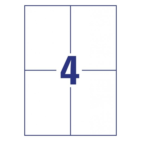 40 AVERY Zweckform Etiketten 6124 weiss 105,0 x 148,0 mm 40 AVERY Zweckform Etiketten 6124 weiss 105,0 x 148,0 mm