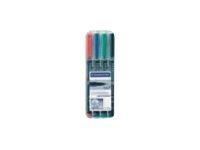 4 STAEDTLER Lumocolor Folienstifte schwarz 0,6 mm permanent