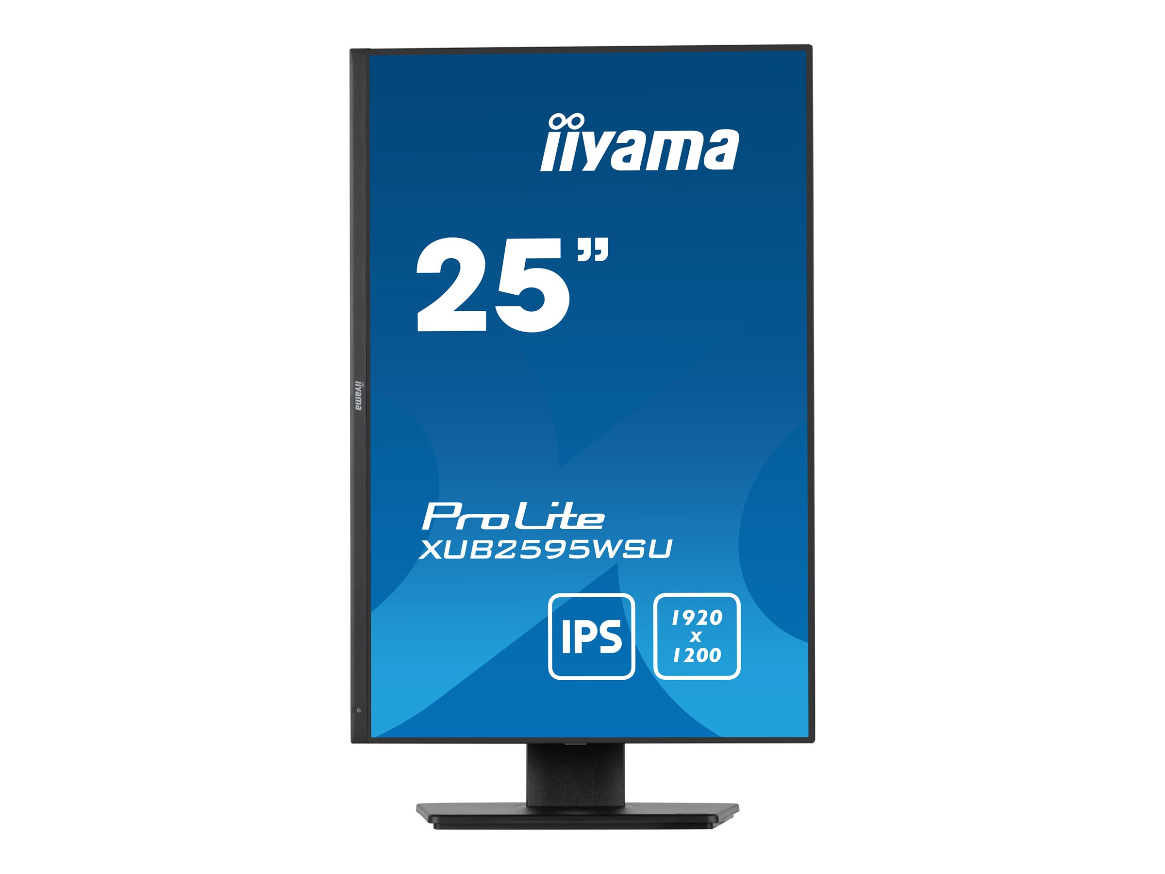 IIYAMA XUB2595WSU-B5 63,5cm 25Zoll ETE IPS-panel 1920x1200 300cd/m VGA HDMI DisplayPort 4ms Speakers USB HUB 2x2.0 15cm Height Adj.