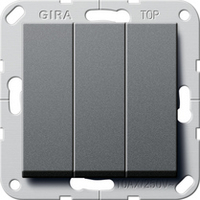 Gira Taster 284428 3fach Schl. 1-pol System55 Ant Gira Taster 284428 3fach Schl. 1-pol System55 Ant