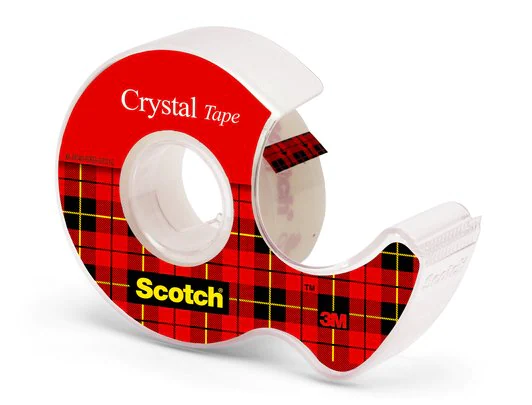 3M Scotch Klebefilmabroller Crystal Tape Rot