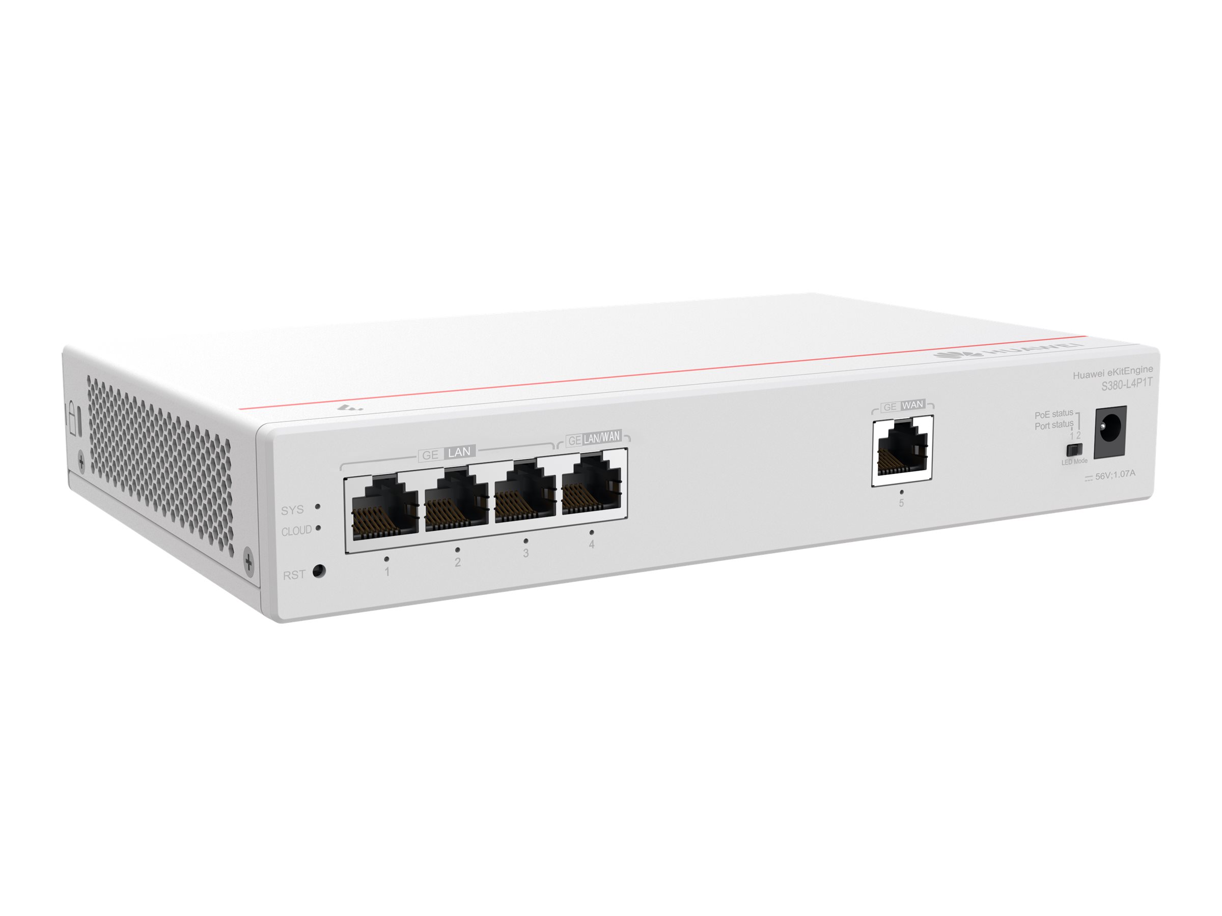 HUAWEI Router S380-L4P1T 1xGE WAN 4xGE LAN PoE+ 50W eKit HUAWEI Router S380-L4P1T 1xGE WAN 4xGE LAN PoE+ 50W eKit