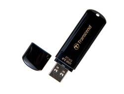 TRANSCEND JetFlash 700 64GB USB 3.0 Flash Drive 80MB/s schwarz
