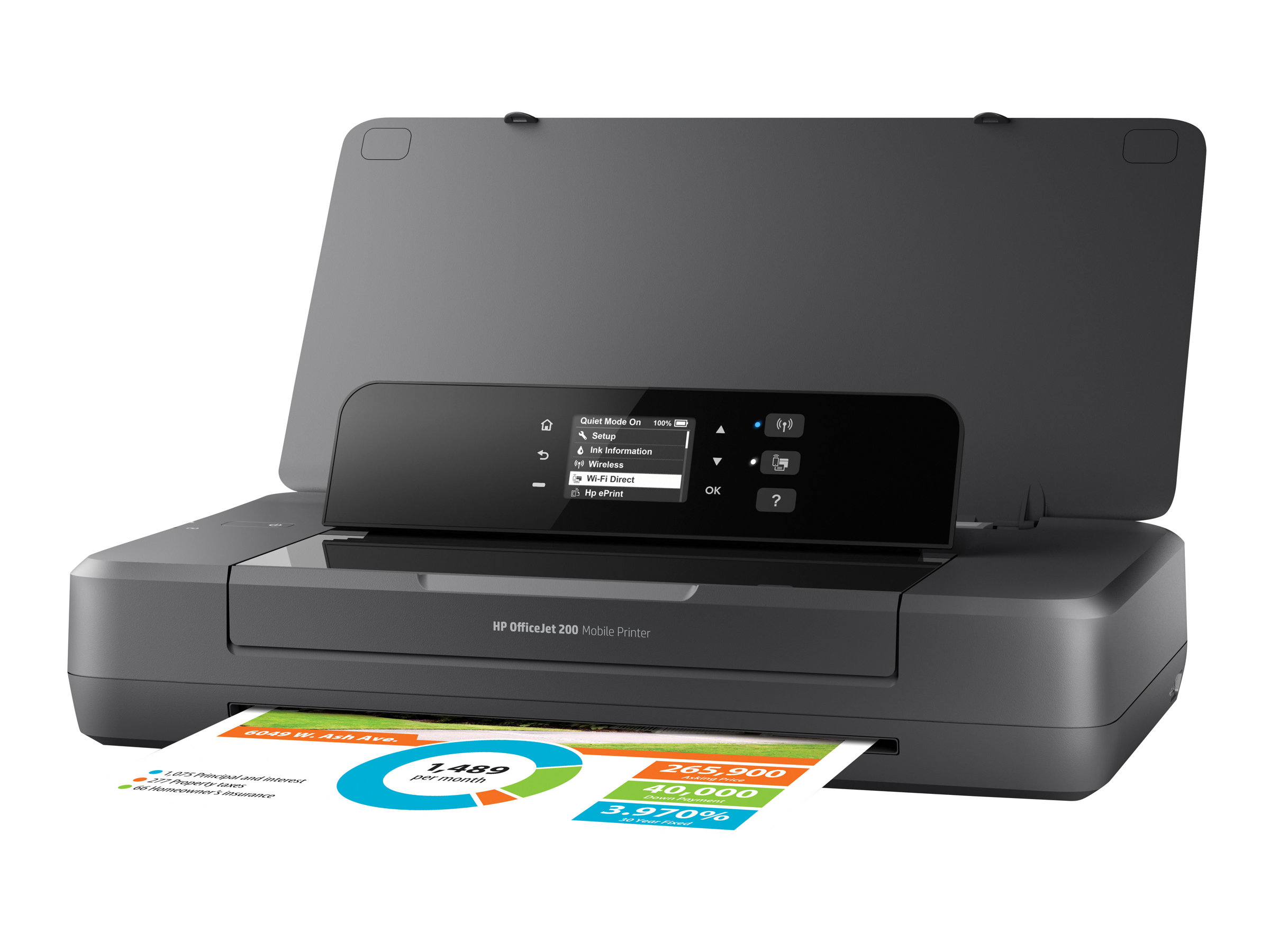 HP OfficeJet 200 Mobile Tintenstrahldrucker schwarz