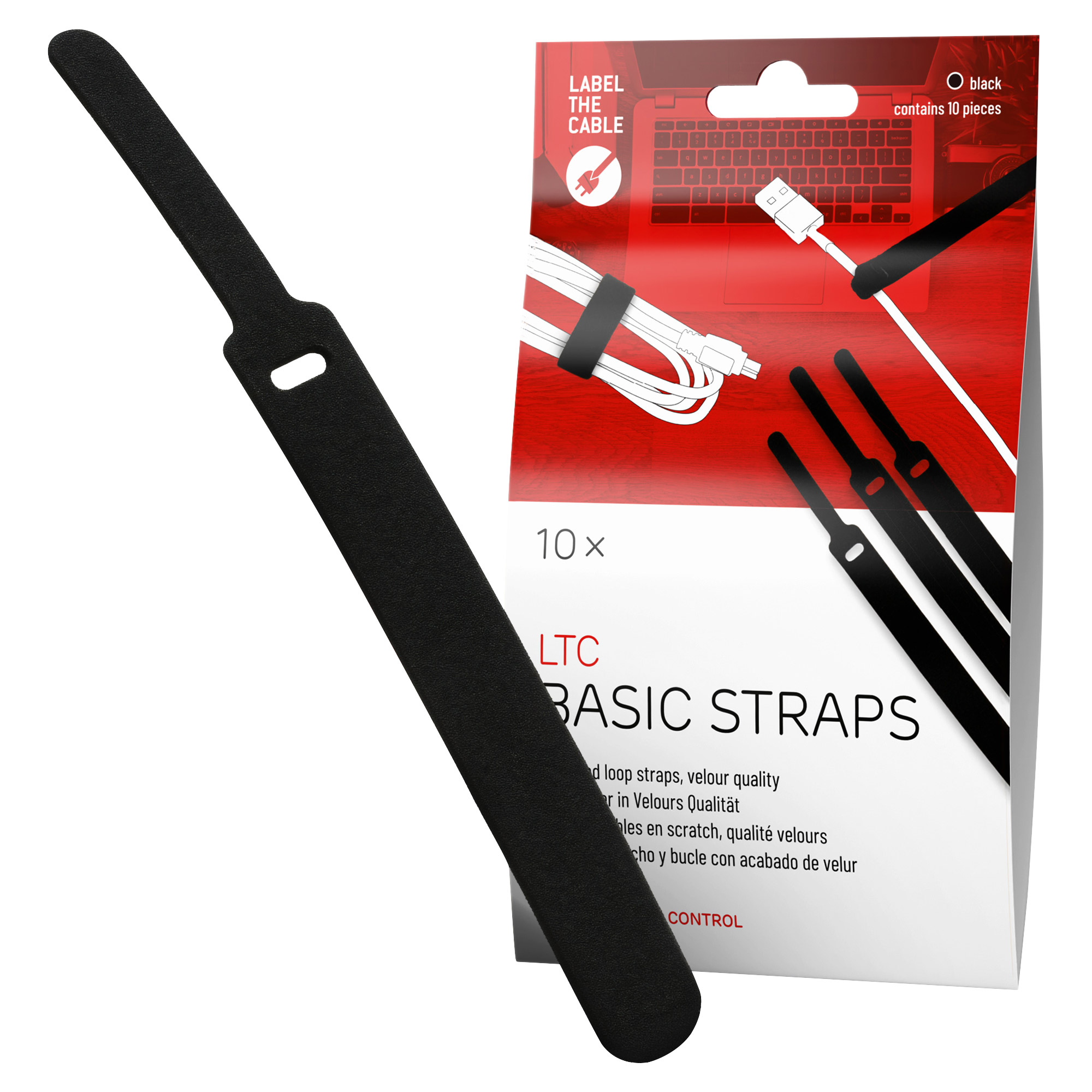 Label-the-cable LTC Basic Straps 17 cm Schwarz
