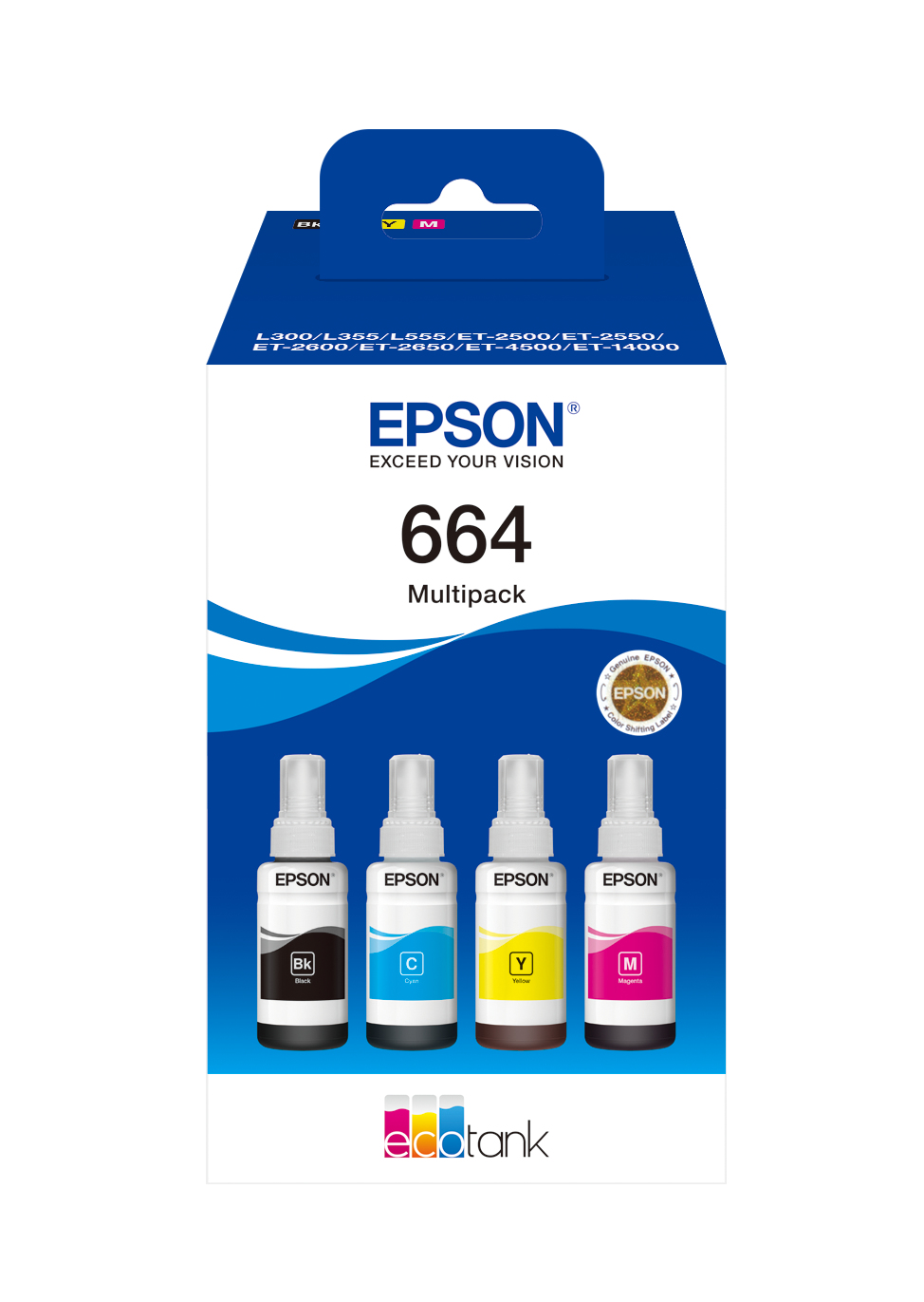 Epson EcoTank 664 Schwarz Gelb Cyan Magenta