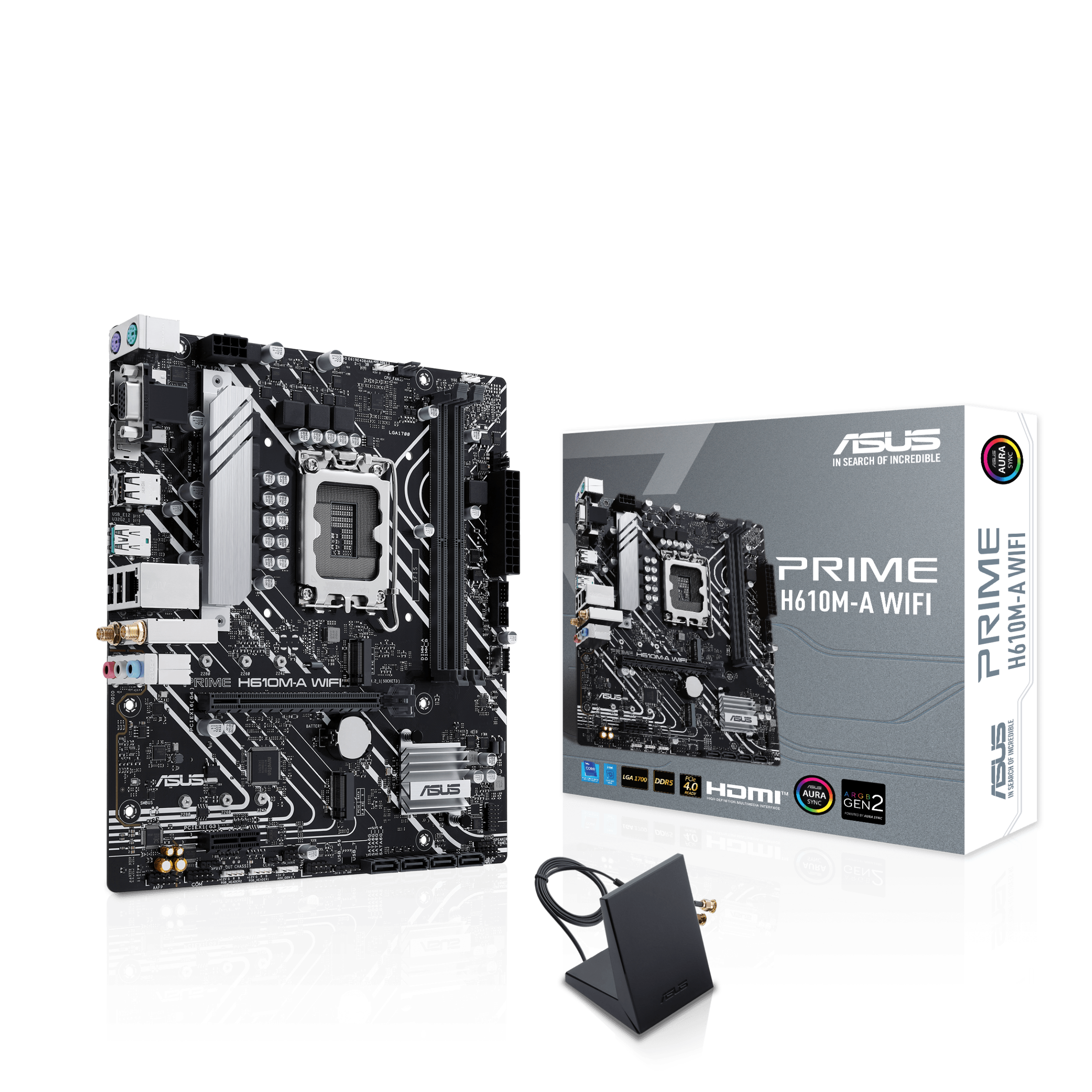 ASUS PRIME H610MA WIFI LGA1700 microATX 2DDR5 1xHDMI 1xDP 1xDSub 4xSATA 2xM2