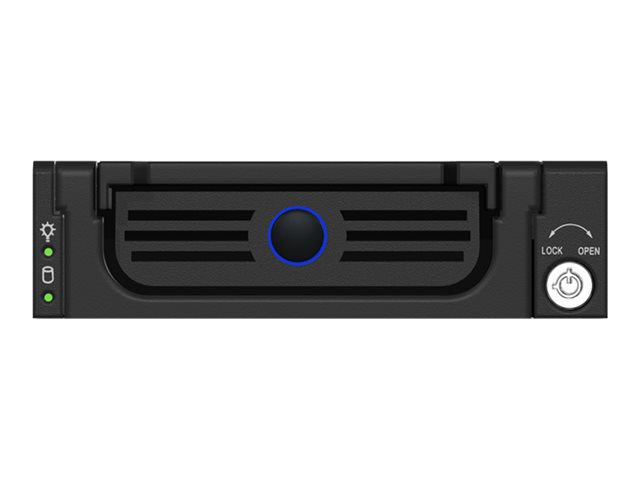 ICY BOX IB-138SK-B-II SATA Wechselrahmen fuer 8,9cm 3.5Zoll SATA HDDs Schloss als Stromschalter LEDs 4und15-Pin Strom Vollmetal sch