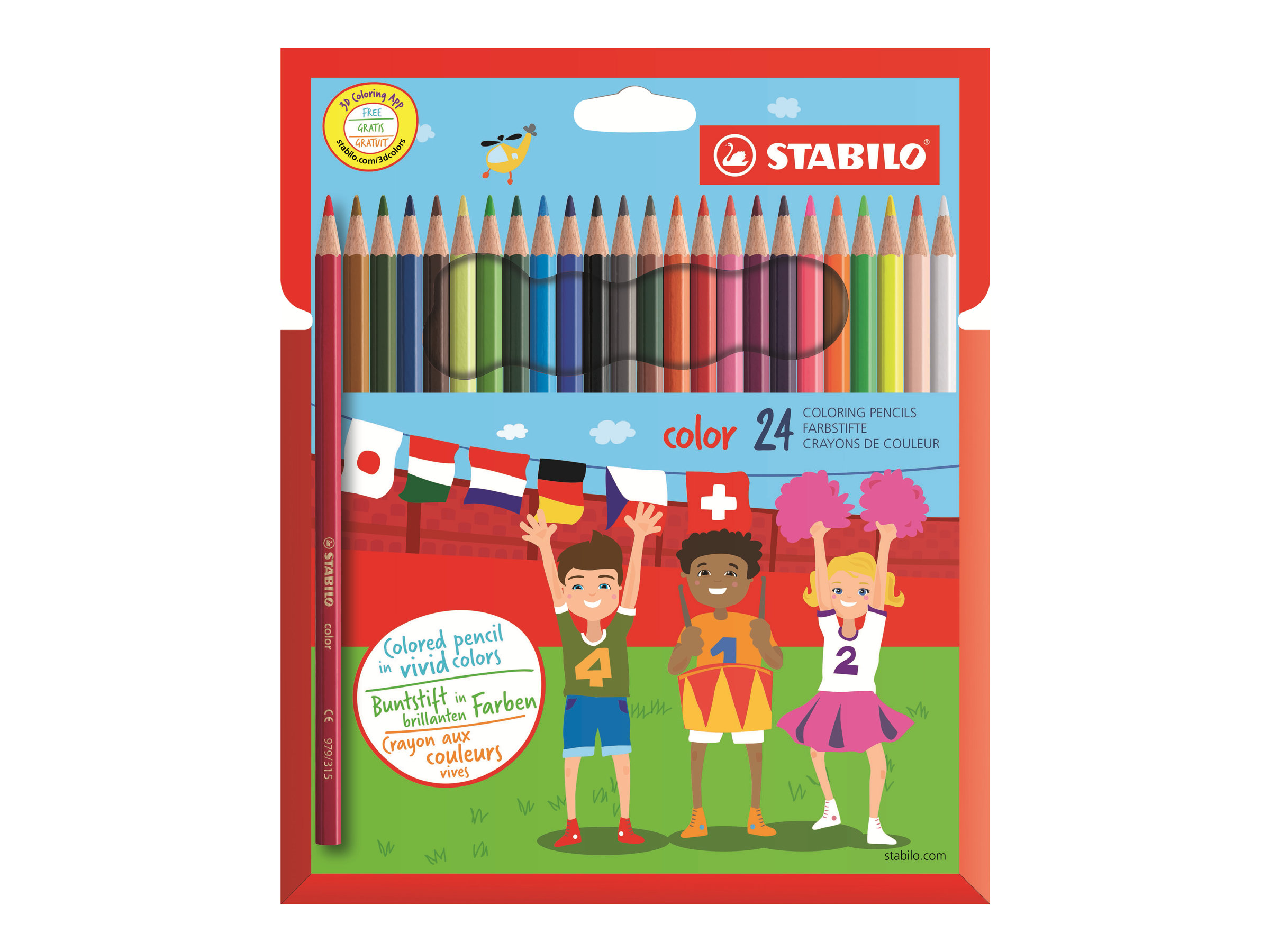 STABILO color Buntstifte farbsortiert, 24 St. STABILO color Buntstifte farbsortiert, 24 St.