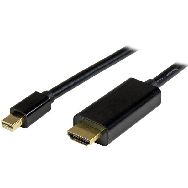STARTECHCOM Mini DisplayPort to HDMI Converter Cable 3 ft 1m 4K