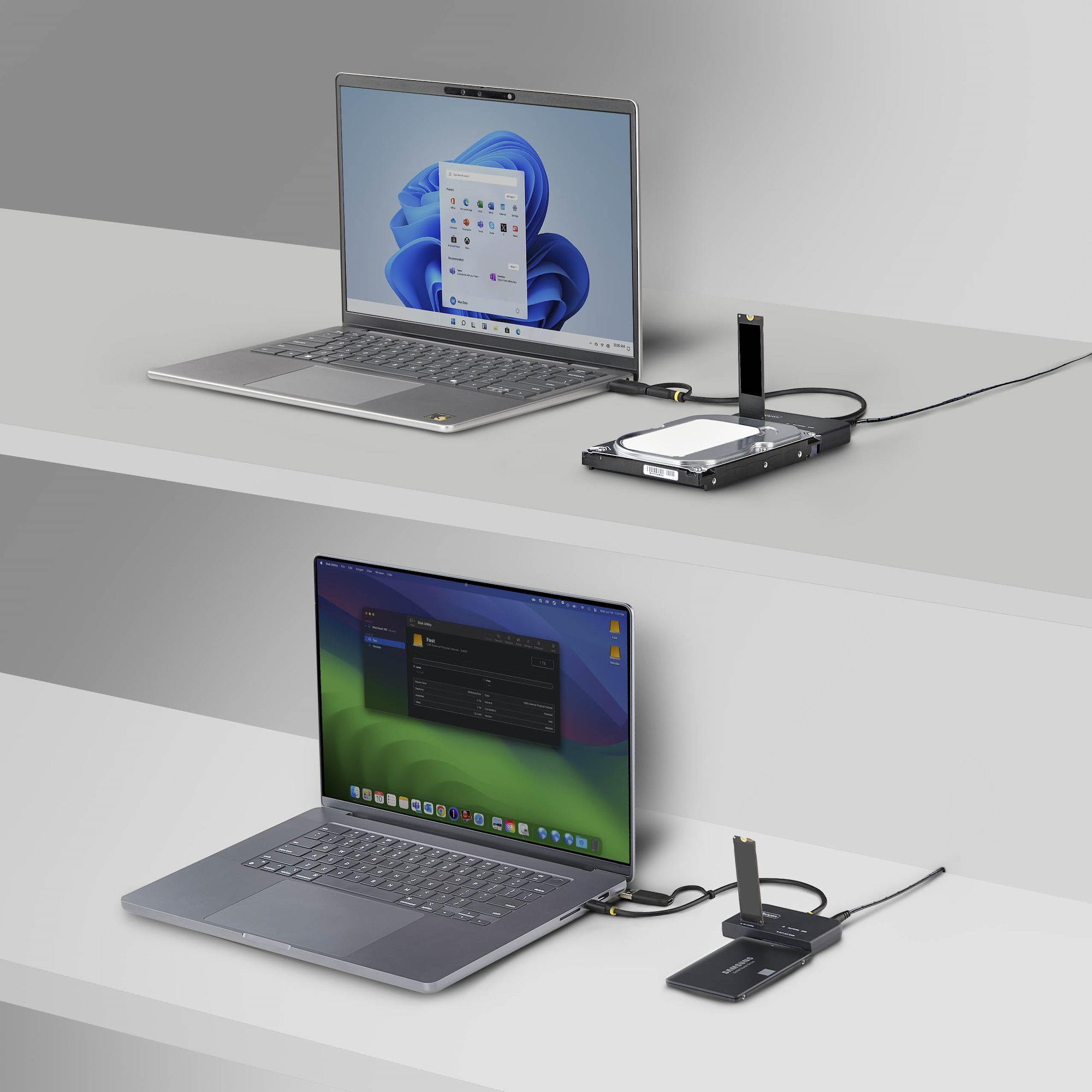 StarTech.com USB-C/USB-A auf M.2/SATA Adapter 10Gbps