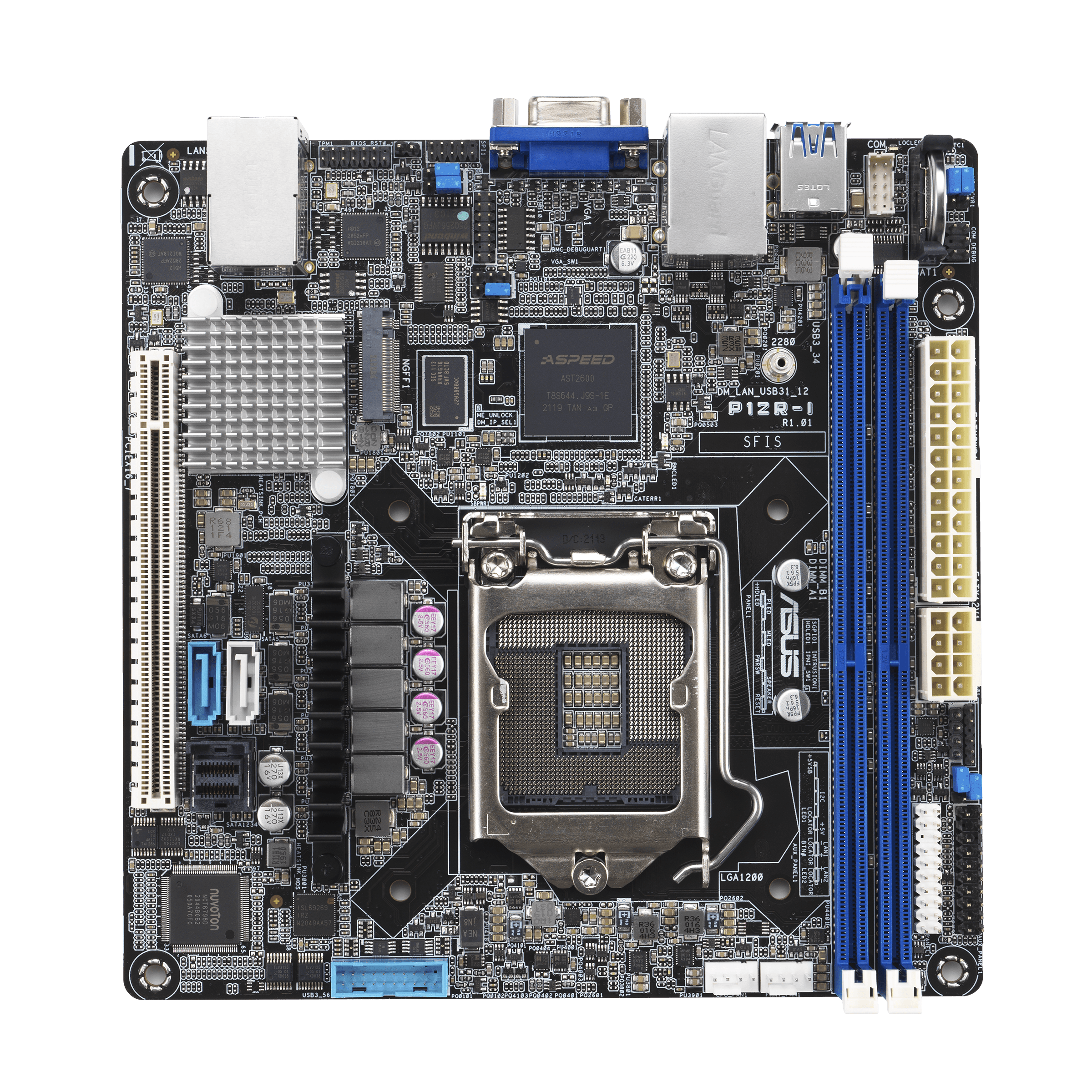 ASUS P12RIAMSB10 LGA1200 mini ITX Server MB 2xDDR4 1xm2 6xSATA