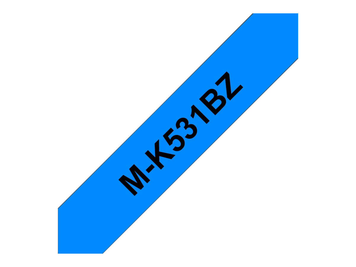 brother Schriftband M-K M-K531 MK531BZ, 12 mm schwarz auf blau