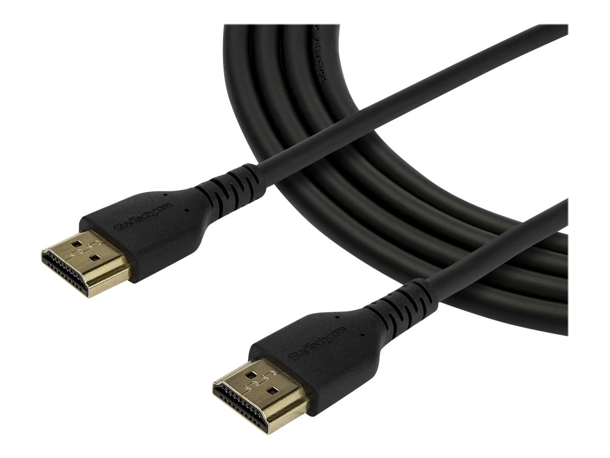 2m Premium High Speed HDMI Kabel mit Ethernet - 4K 60Hz - Hochleistungs-HDMI-zertifiziertes Kabel - Aramidfaser