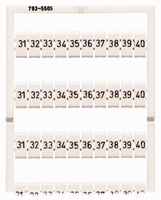 Wago WMB Bezeichnungskarte 793-5505 Aufdruck 31-40
