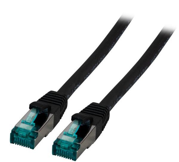 EFB Elektronik RJ45 Patchkabel S/FTP Cat.6A 1,5m schwarz