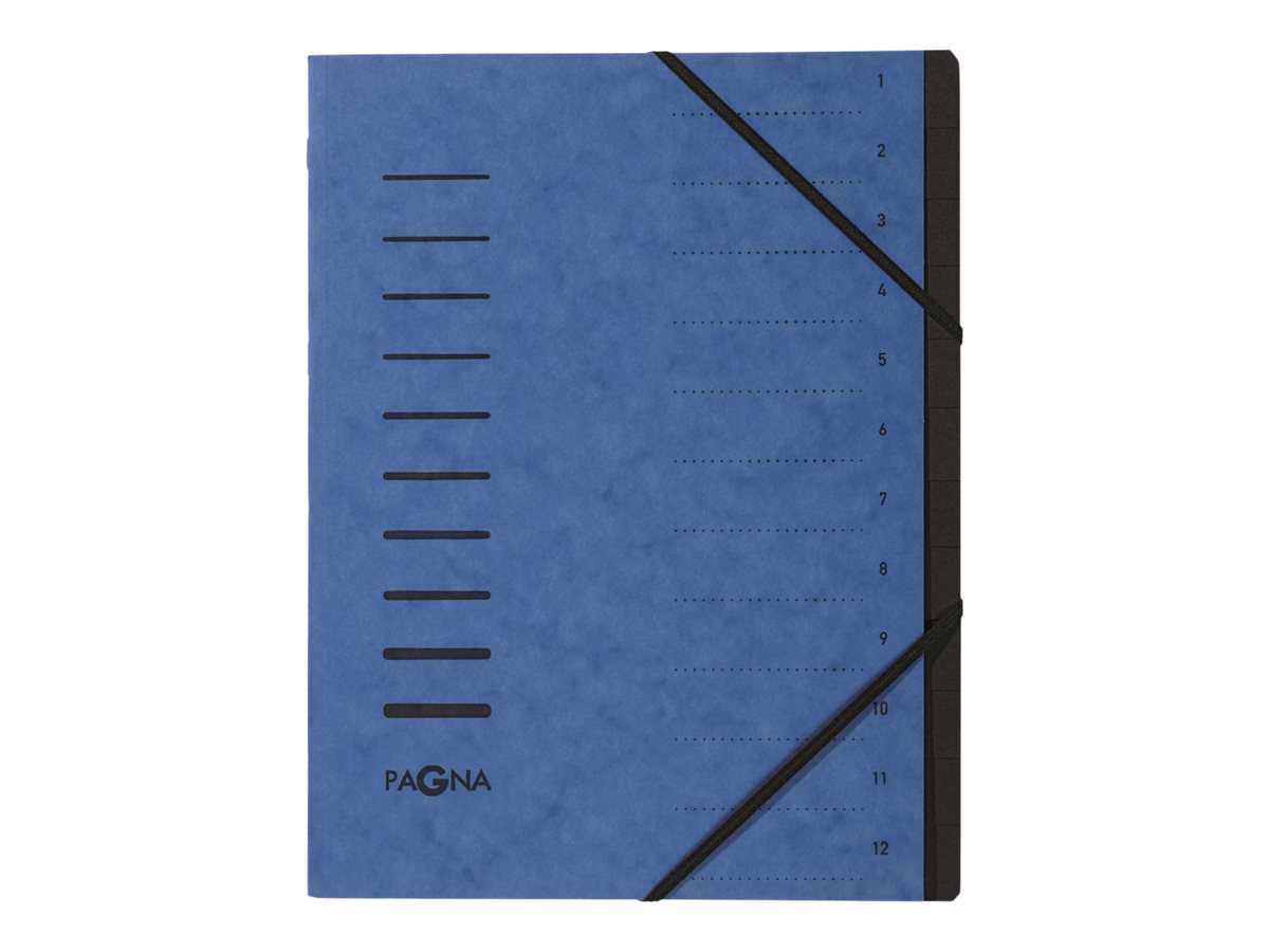 PAGNA Ordnungsmappe Ordnungsmappen 12 Faecher blau PAGNA Ordnungsmappe Ordnungsmappen 12 Faecher blau