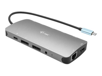 I-TEC USB-C Metal Nano Dock 2x DP 1x HDMI 1x GLAN 1x Audio/Mic 2 xUSB 3.1 2x USB 2.0 1x USB-C Data 1x USB-C 100W PD I-TEC USB-C Metal Nano Dock 2x DP 1x HDMI 1x GLAN 1x Audio/Mic 2 xUSB 3.1 2x USB 2.0 1x USB-C Data 1x USB-C 100W PD