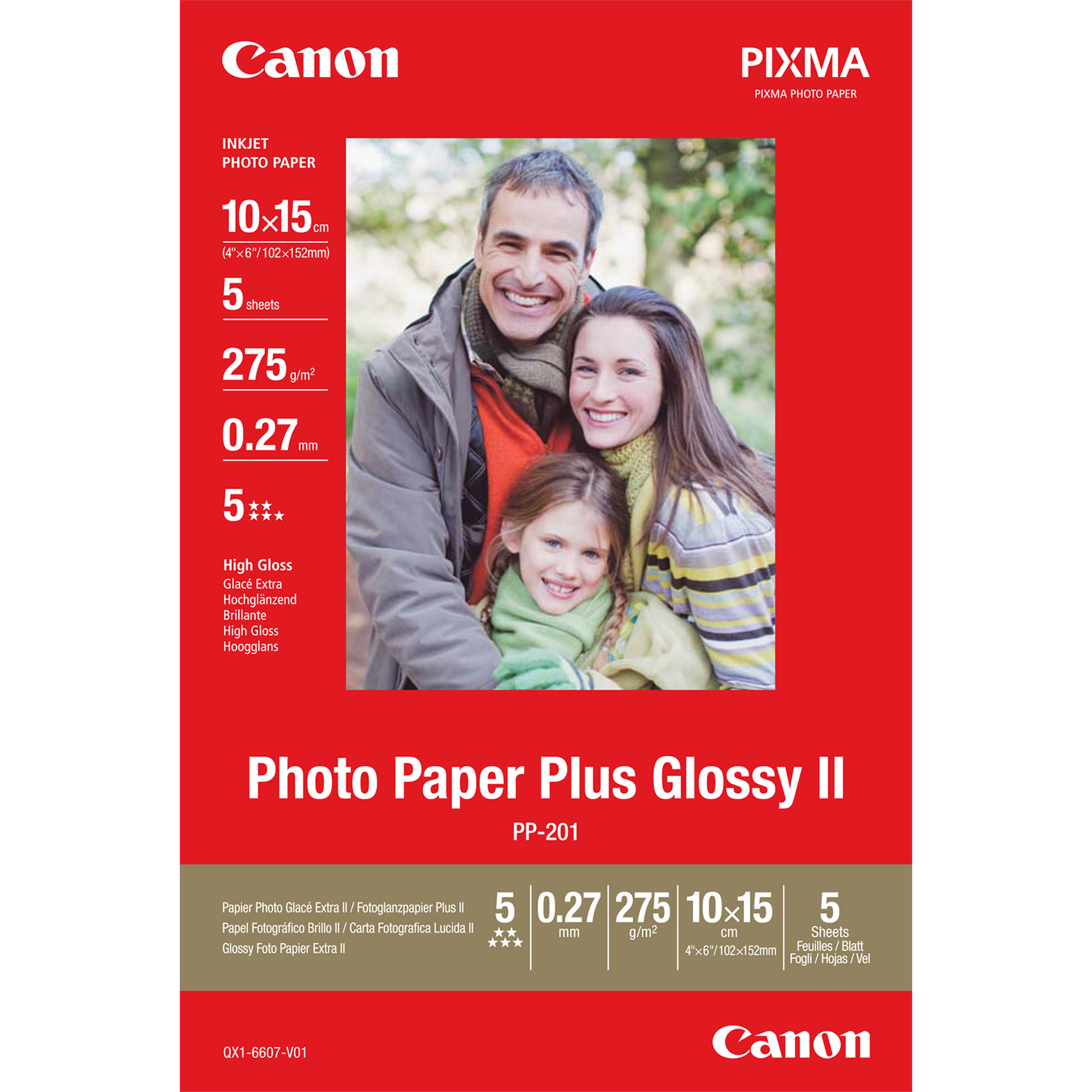 Canon PIXMA Photo Paper Plus II PP201 A6 FotoPap