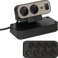 brennenstuhl estilo Duplex USB 10-fach Tischsteckdose 2,0 cm schwarz brennenstuhl estilo Duplex USB 10-fach Tischsteckdose 2,0 cm schwarz