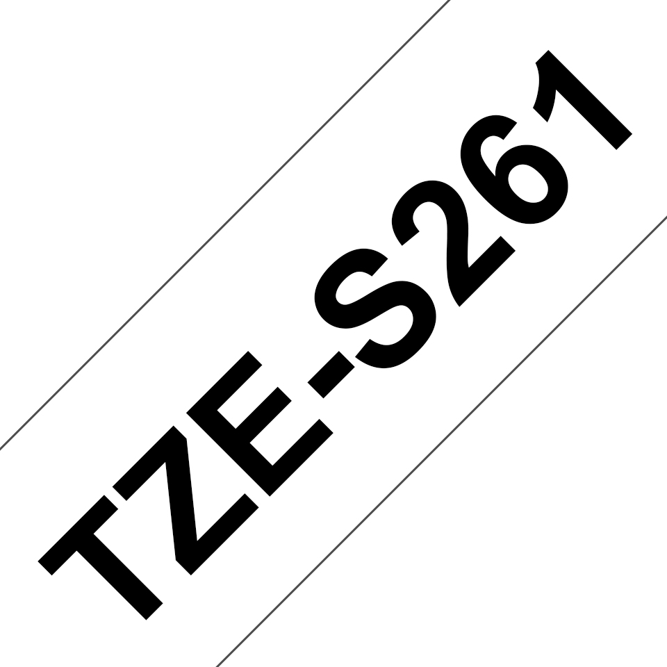 BROTHER PTouch TZES261 schwarz auf weiss 36mm extra gluey