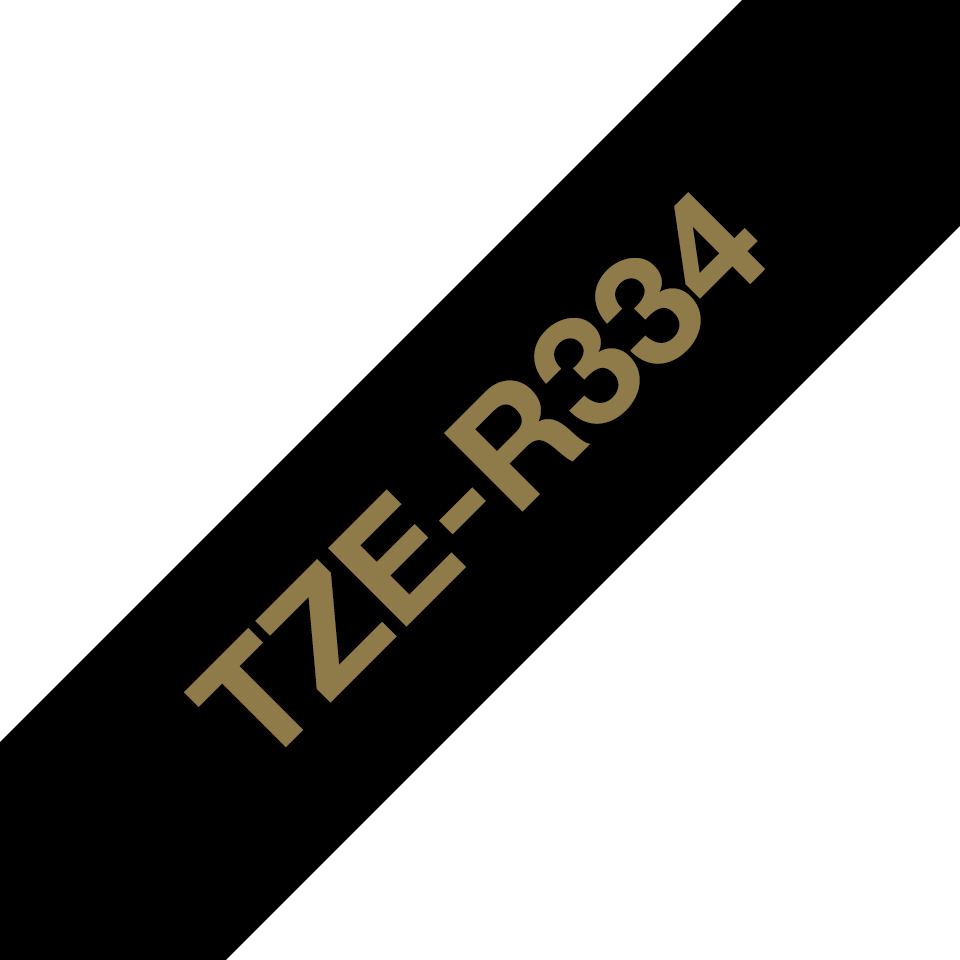 BROTHER PTouch 12mm blackgold ribbon tape