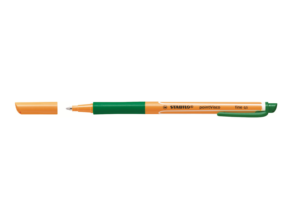 STABILO pointVisco Gelschreiber orange 0,5 mm, Schreibfarbe: gruen, 10 St. STABILO pointVisco Gelschreiber orange 0,5 mm, Schreibfarbe: gruen, 10 St.