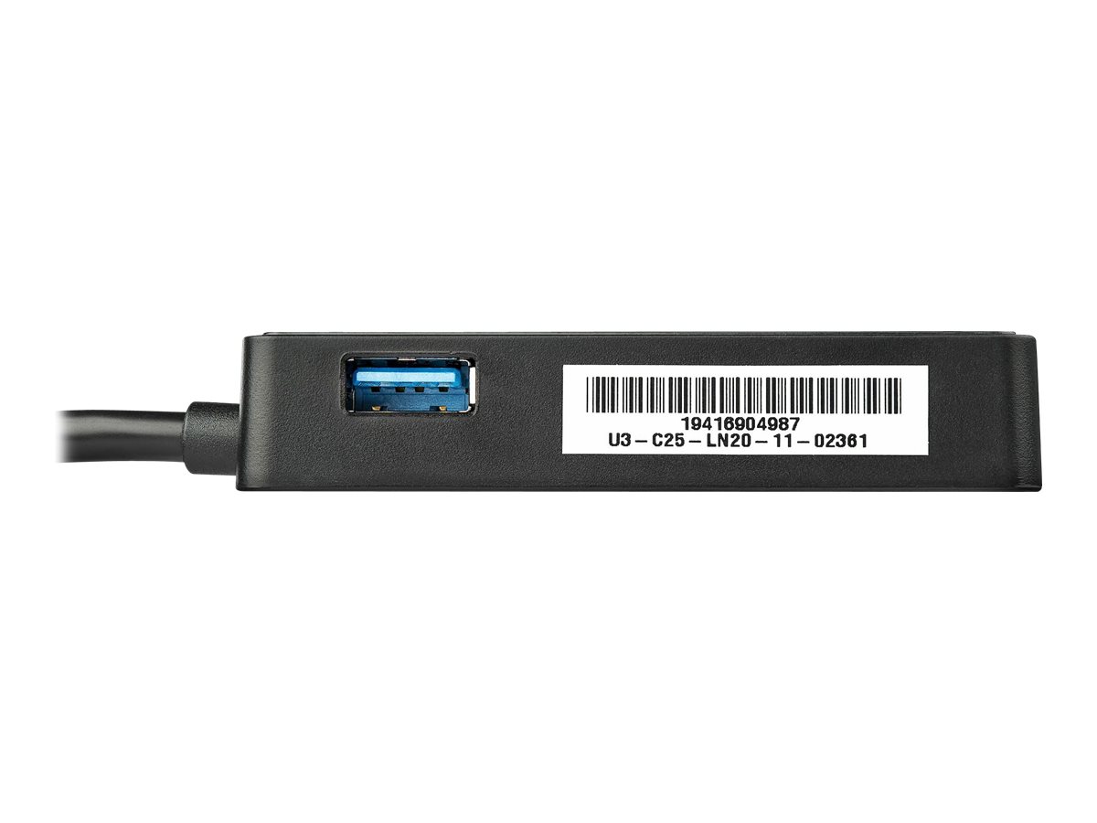 StarTech.com USB 3.0 SuperSpeed auf Gigabit Ethernet Lan Adapter mit USB Port - 10/100/1000 RJ45 NIC Netzwerkadapter - St/Bu - Schwarz - Netzwerkadapter - USB 3.0 - Gigabit Ethernet