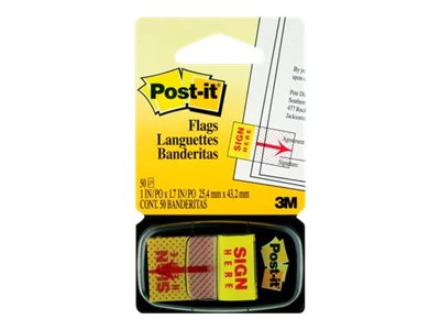 Post-it® Index Haftmarker gelb Unterschrift 50 Streifen