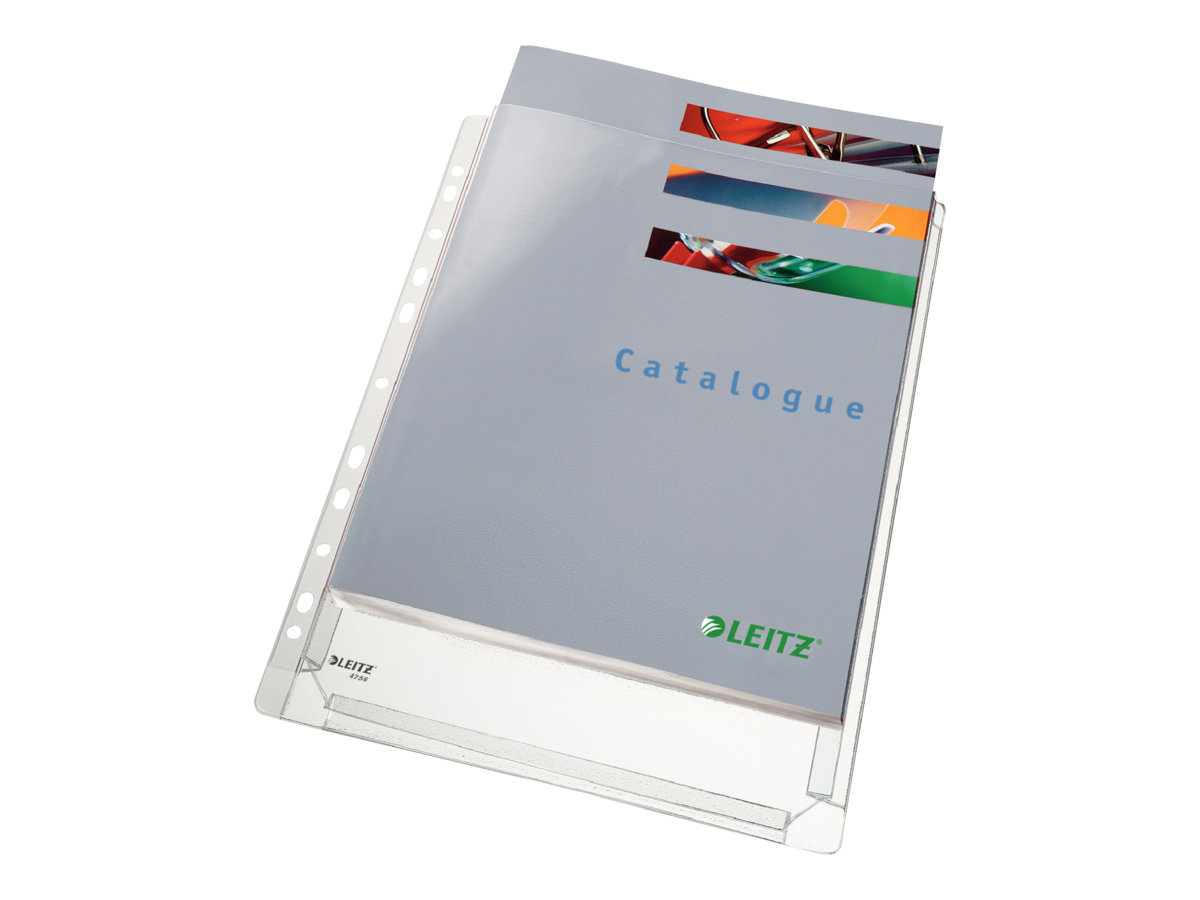 5 LEITZ Prospekthuellen DIN A4 transparent genarbt 0,17 mm